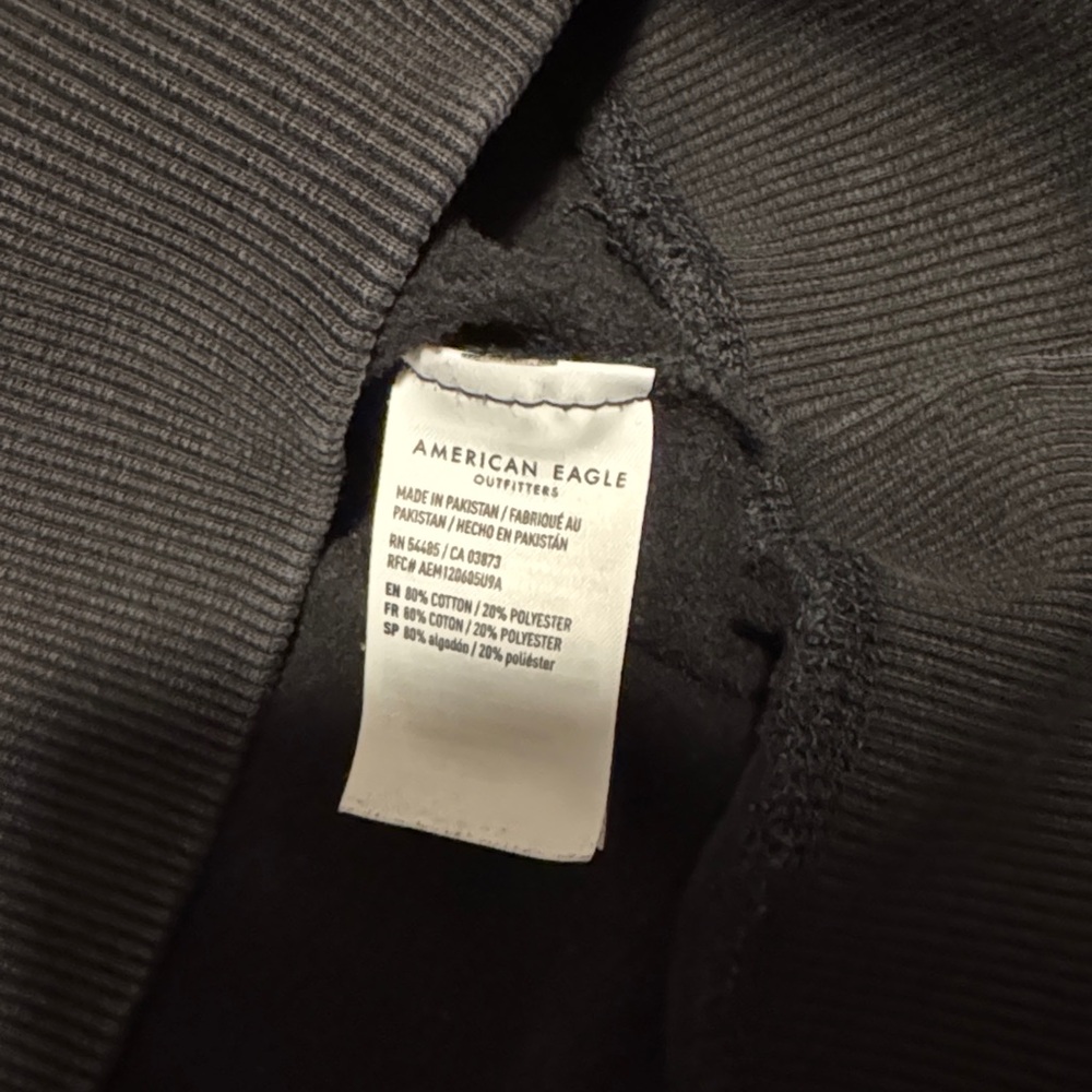 American Eagle Outfitters Black Hoodie with Logo - Picture 4 of 4